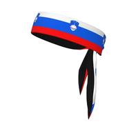 Cravate de sport avec drapeau de la Slovénie - Bandana en polyester absorbant la transpiration pour la course à pied, le yoga, la gym, convient aux hommes et aux femmes