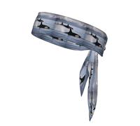 Cravate de sport double face avec imprimé épaulards - Bandeau élastique réglable et respirant
