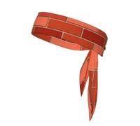 Cravate de sport élastique réglable unisexe avec motif mur de briques rouges, doux, confortable, respirant
