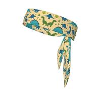 Cravate de sport HYTTER motif dinosaure imprimé à séchage rapide, évacuation de l'humidité, bandeau athlétique multifonctionnel pour homme et femme
