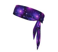 Cravate de sport YYHWHJDE Galaxy Espace étoilé violet motif étoilé à séchage rapide, évacuation de l'humidité, bandeau athlétique multifonction pour homme et femme