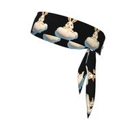 Cravate de sport YYHWHJDE Lapin sur un nuage Séchage rapide Évacuation de l'humidité pour femmes, filles et hommes, entraînement, léger, respirant