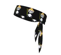 Cravate de sport YYHWHJDE Panda portant un chapeau en bambou, séchage rapide, évacuation de l'humidité pour femmes, filles et hommes, entraînement, léger, respirant