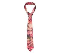 Cravate décontractée pour homme avec motif tête de mort rose, cravates pour hommes, cravates imprimées pour les affaires, les célébrations, les événements sociaux., rose, taille unique