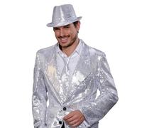 Cravate Disco à Sequins - WIDMANN - Argent - Accessoire de déguisement brillant