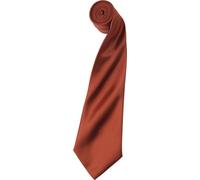 Cravate en satin Premier pour homme, unie (2 pièces/paquet) RW6934 (taille unique) (Châtaigne)