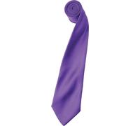 Cravate en satin Premier pour homme, unie RW1152 (taille unique) (Violet soutenu)