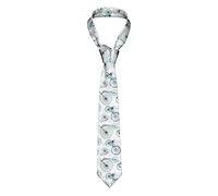 Cravate en soie pour homme - Rétro - Imprimé vélo - Tendance décontractée - Pour mariages, mariés, garçons d'honneur, missions, danses, cadeaux, noir, taille unique, Noir, taille unique