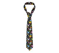 Cravate en soie pour hommes, motif squelette de dinosaure noir et blanc, cadeau, costume, cravate de mariage, mouchoir, boutons de manchette d'affaires, ensemble de cravates décontractées tissées