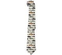 Cravate fantaisie pour homme - Motif animal amusant - Cadeau pour homme, adolescent, garçon, fête de Noël - Accessoires tendance, Poisson vintage, taille unique