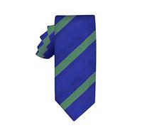 Cravate fine bleu marine avec rayures verts | Cadeaux pour homme | Cravates pour témoin | Cravates de mariage