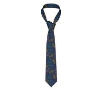 Cravate fine en polyester pour homme - Texture écaille de tortue - Pour fête de mariage, marié, garçon d'honneur