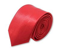 cravate fine et slim pour homme, rouge