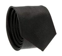 Cravate Fine Noire - Cravate Homme Coupe Slim Moderne - 5cm à la Pointe - Couleur Unie - Accessoire Chemise pour Mariage, Cérémonie