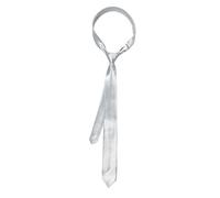 Cravate fine pour femme - Longue cravate uniforme - Couleur unie unie - Cravate formelle noire