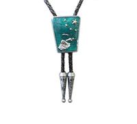 Cravate fine pour homme avec corde de vache en pierre naturelle - Plus de couleurs - Accessoires pour femmes et garçons - Décontracté, vert, taille unique