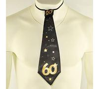 Cravate Happy Birthday - Party by Age - Noir/doré, Noir , Number 60