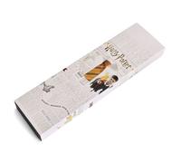 Elbenwald Cravate Harry Potter Poufsouffle rayée 135 cm pour hommes et femmes, boîte cadeau jaune