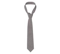 Cravate homme en soie, cravate d'affaires anti-décoloration avec barre antidérapante, largeur étroite et classique (1,4 à 3,1 pouces), cravate homme grise à quatre feuilles, accessoire de mode pour