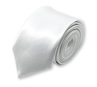 Cravate homme étroite et slim. Elégante et faite à la main en tissu, idéale pour mariage, cérémonie, cadeaux, plusieurs couleurs (Blanc)