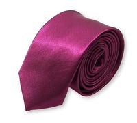 Cravate homme étroite et slim. Elégante et faite à la main en tissu, idéale pour mariage, cérémonie, cadeaux, plusieurs couleurs (Prune)