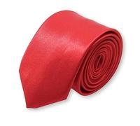 Cravate homme étroite et slim. Elégante et faite à la main en tissu, idéale pour mariage, cérémonie, cadeaux, plusieurs couleurs (Rouge)