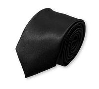 Cravate homme étroite et slim. Elégante et faite à la main en tissu, idéale pour mariage, cérémonie, cadeaux, plusieurs couleurs (Noir)