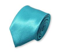 Cravate homme étroite et slim. Elégante et faite à la main en tissu, idéale pour mariage, cérémonie, cadeaux, plusieurs couleurs (Bleu-turquoise)