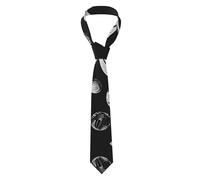Cravate Homme Impressions De Golf En Noir Et Blanc Cravate Pour Les Hommes Casual Moderne Cravates Pour Hommes, Pour Fête, Remise Des Diplômes, Travail