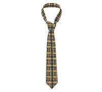 Cravate Homme Motif À Carreaux Jaune Gris Noir Cravate Pour Les Hommes Confortable Moderne D'Affaires Cravatte, Pour D'Affaires, Mariage, Fête
