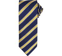 Cravate homme Premier avec motif gaufré RW5236 (taille unique) (Bleu marine / Or)