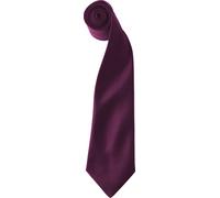 Cravate homme Premier en satin à clipser (2 pièces/paquet) RW6940 (taille unique) (Aubergine)