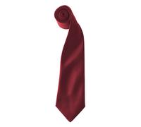 Cravate homme Premier en satin à clipser (2 pièces/paquet) RW6940 (taille unique) (Bourgogne)