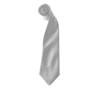 Cravate homme Premier en satin à clipser (2 pièces/paquet) RW6940 (taille unique) (Gris argenté)