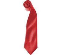 Cravate homme Premier en satin à clipser (2 pièces/paquet) RW6940 (taille unique) (Rouge)