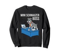 Cravate Humoristique de Bureau avec Mini Schnauzer Boss Dog Dad Sweatshirt