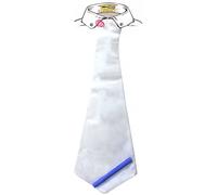 Generique Cravate humoristique dédicace – Blanc – Taille unique