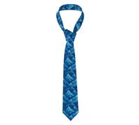 Cravate Imprimés De Volcans Bleus Cravate Étroite Formelle Cravates Homme Classique Cravates Pour Hommes Pour Travail Fête Mariage