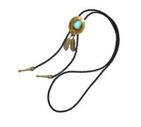 Cravate Lariat Délicat Cravate Punk Cravate Western Gravure Charm pour Chemise Jeans Thème Fête Accessoire, Chapeau de cowboy turquoise, taille unique