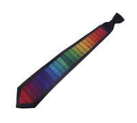 Cravate lumineuse activée par le son, cravate LED avec 5 modes d'éclairage, cravate fantaisie, cravate LED à contrôle sonore pour hommes et femmes, DJ, bars, rave parties,carnavals