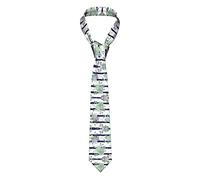 Cravate mignonne pour homme avec croquis de pingouins, idéale pour les mariages, les mariés, les garçons d'honneur, les missions, les danses, les cadeaux