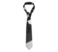 Cravate moderne noire et blanche pour homme - Tendance et durable - Pour mariage d'affaires - Convient pour diverses occasions, Noir , taille unique