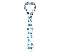 Cravate Mois De Sensibilisation Aux Maladies De La Thyroïde Cravate Pour Les Hommes Doux Classique D'Affaires Cravatte, Pour Fête, Mariage, D'Affaires