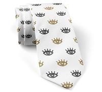 Cravate Motif D'Oeil De Paillettes Noires D'Or Travail Cravate Décontractée Cravate Homme Formelle Cravate De Mariage Pour Travail Mariage Fete