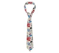 Cravate Motif Londonien Avec Big Ben Élégant Necktie Formelle Cravates Homme Pour Fête L'École Affaires