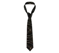 Cravate Motif Marbre Noir Et Or Cravate Pour Les Hommes Casual Moderne D'Affaires Cravatte, Pour D'Affaires, Remise Des Diplômes, Mariage