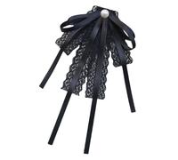 Cravate Noeud Papillon Dentelle Ruban Broche Broche pour Femmes et Filles Perles Bowknot Broche Épinglette Chemise Jabot Col Corsage Fête Noeud Papillon