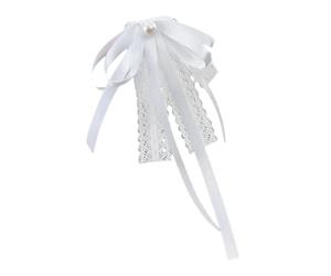 Cravate Noeud Papillon Dentelle Ruban Broche Broche pour Femmes et Filles Perles Bowknot Broche Épinglette Chemise Jabot Col Corsage Fête Noeud Papillon