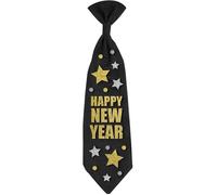 CRAVATE NOIRE 38CM NOUVEL AN CÉLÉBRATIONS ADULTE