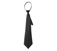 Cravate noire à clipser pour homme et femme - Pour homme et femme - Noir, Noir , 42 cm